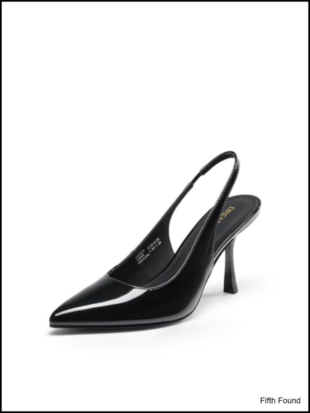 Women's Slingback Stiletto Heel Pointed Toe Pumps Faux Leather Dress Shoes